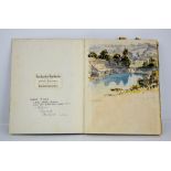A rare Wilfred Rene Wood sketch book, to include watercolour, pencil and ink sketches of the local