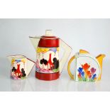 A Wedgwood Crocus pattern limited edition teapot together with a Wedgwood Summerhouse coffee pot and