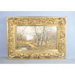 S. William (19th century): oil on canvas, autumnal landscape