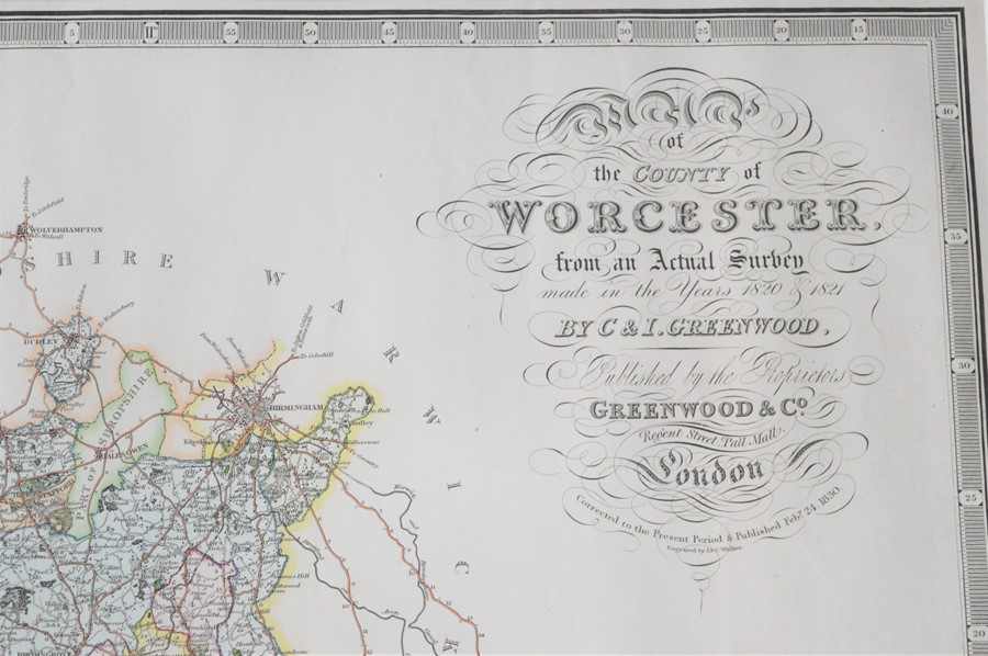 A 19th century map of Derby together with a map of Worcester from an actual survey made in the years - Bild 2 aus 5