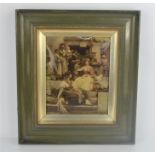 A Verre Eglomise Victorian painting. 19cm x 24cm