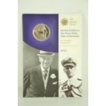 A Prince Philip 90th Birthday commemorative £5 coin in presentation pack.