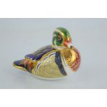 A Royal Crown Derby Carolina Duck with gold stopper