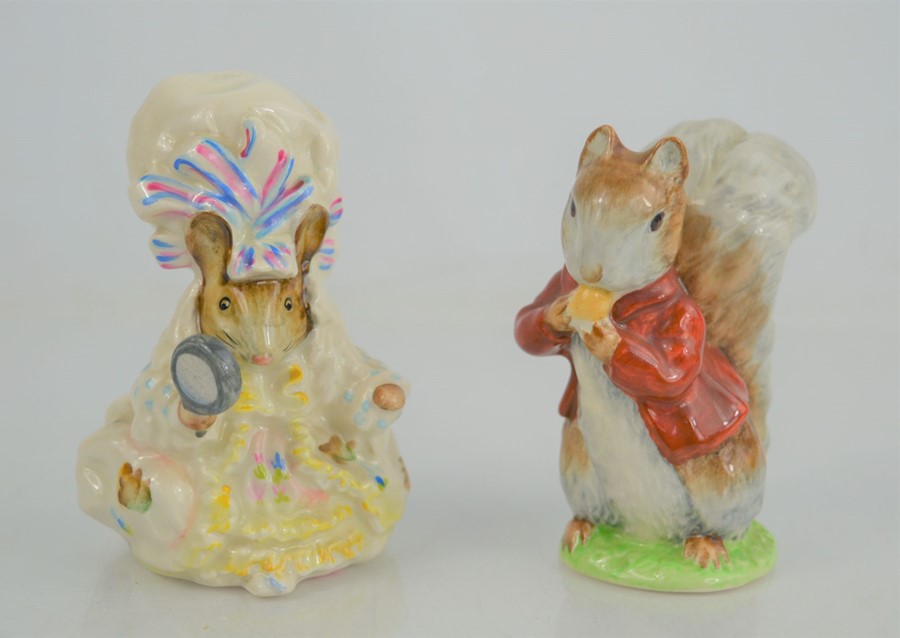 Two Beswick Beatrix Potter figures "Lady Mouse" and "Timmy Tiptoes"