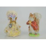 Two Beswick Beatrix Potter figures "Lady Mouse" and "Timmy Tiptoes"