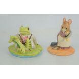 Two Beswick Beatrix Potter Figures "Jeremy Fisher Catches Fish" and "Hunca Munca"