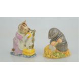 Two Beswick Beatrix Potter figures "Tabitha Twitchit and Miss Moppet" and "Diggory Diggory Delvet"