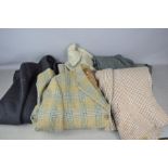 A group of men's vintage clothing including Scottish tweed jacket, Harris tweed jacket by Burton,