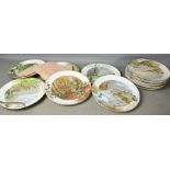 A Royal Worcester group of collectors plates, limited edition decorated with birds, with