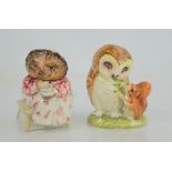 Two Beswick Beatrix Potter figures " Mrs Tiggy Winkles Takes Tea" and "Old Mr Brown"