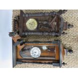 Two 19th century Vienna type wall clocks a/f