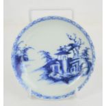 A small 18th century Chinese blue and white tea saucer [Provenance: Christie's lot 5107 Nanking