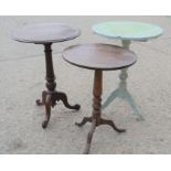 Three Victorian tripod tables