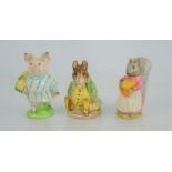 Three Beswick Beatrix Potter figures "Goody Tiptoes" "Little Pig Robinson" and "Samual Whiskers"