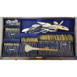 A canteen of silver cutlery, 86 pieces in total, 115toz, rd no. 716517, Sheffield 1926, makers