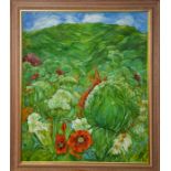 Rosamund Cliffe (20th century): Vegetation, oil on canvas, 89 by 75cm.