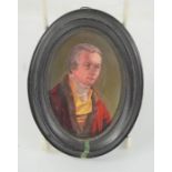 William Bone (1792-1846); portrait of Henry Bone, oil on enamel, inscription verso Henry Bone ARA