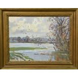 Peter Biegel (20th century): The Flooded Vale, oil on canvas, 30 by 39cm.