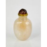 A Qing Dynasty Chinese jade scent bottle.