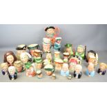 A large group character jugs to include Royal Doulton "Falstaff" Sylvac "Little John", Staffordshire