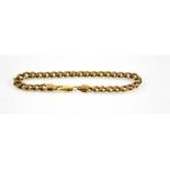 A 9ct gold chain link bracelet, 15.4g.