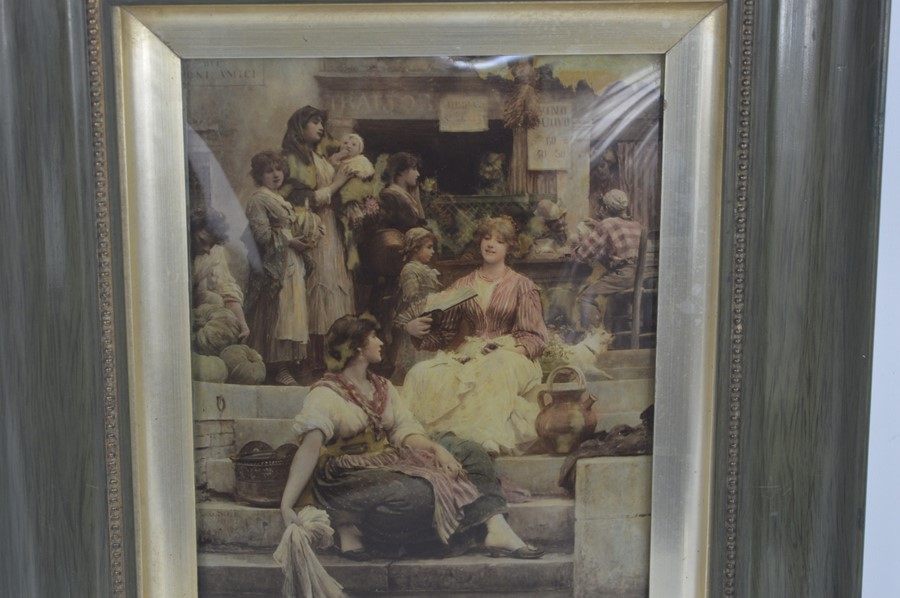 A Verre Eglomise Victorian painting. 19cm x 24cm - Image 2 of 2