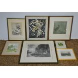 A quantity of pictures and prints, including modern watercolour.