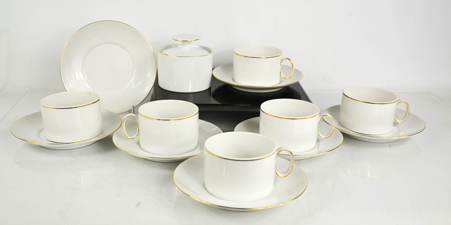A Thomas of Germany part tea service, comprising cups and saucers and a sugar bowl.