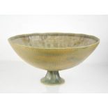 Catriona McLeod (born 1946): a large Studio pottery pedestal bowl, initialled CMc to the base.