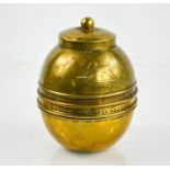 A brass Niptons Souvenier tea caddy, British Empire Exhibition, 14cm