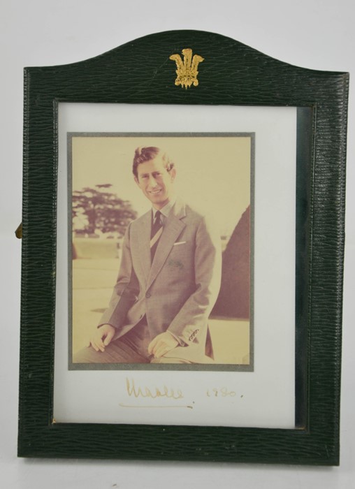 Autograph: a signed photograph of Prince Charles, dated 1980, 24cm high.