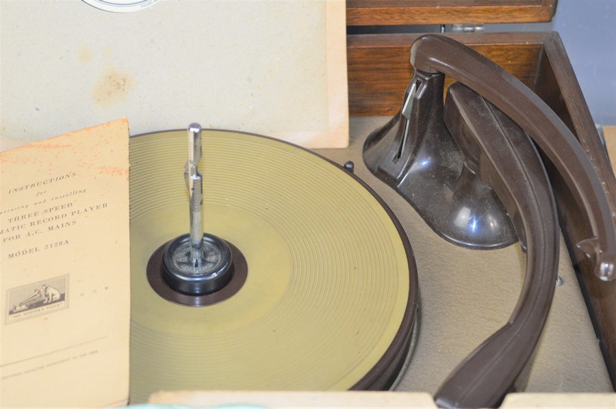 A HMV model 2128A electric gramophone together with a quantity of 78" records to include Elsie - Image 5 of 5