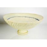 Catriona McLeod (born 1946): a large Studio pottery pedestal bowl, initialled CMc to the base.