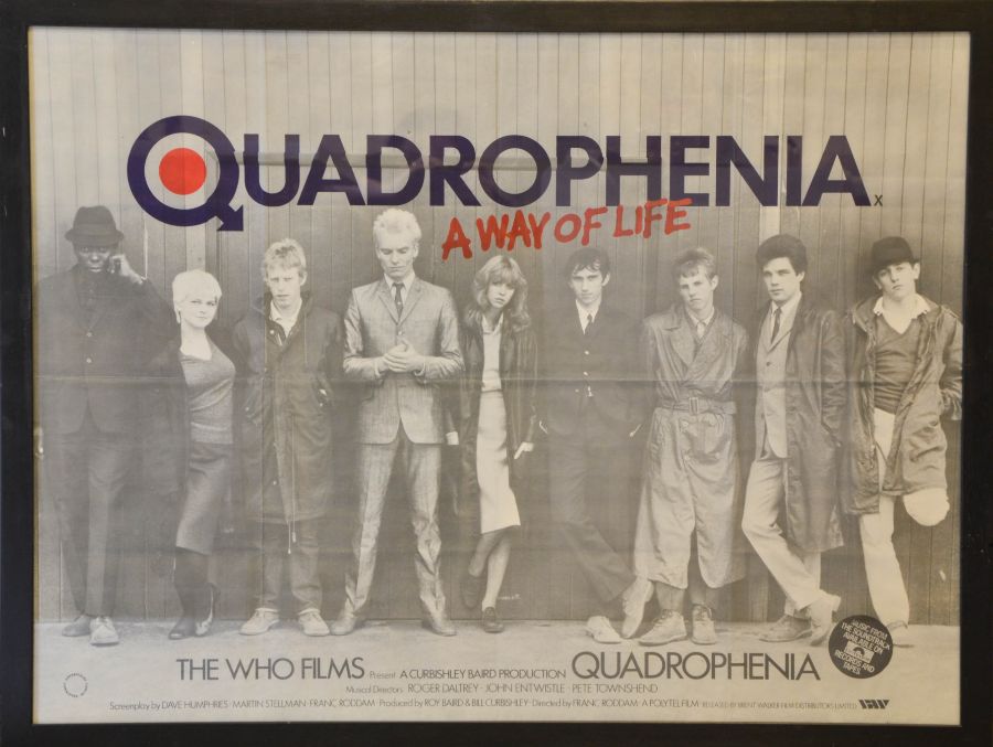 A Quadrophenia original cinema advertising poster, 90 x 75cms