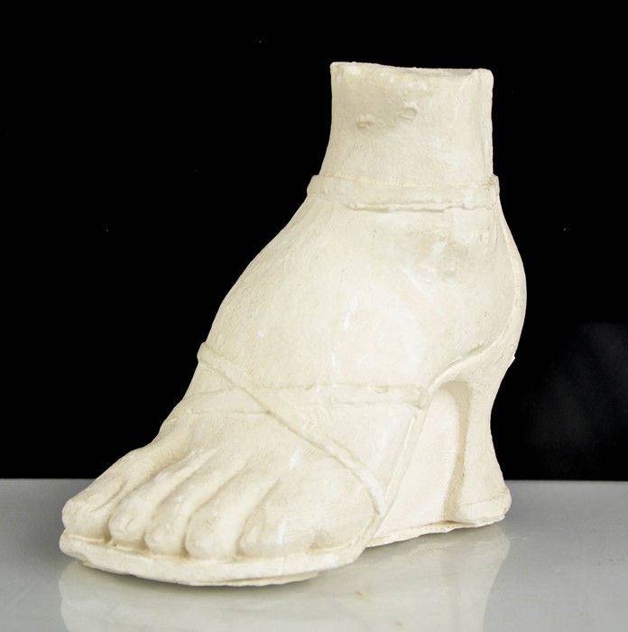 Eduardo Paolozzi (1924-2005) a plasterwork foot wearing a shoe, 14cms tall