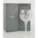 A pair of Waterford Crystal red wine glasses, in the original boxes.