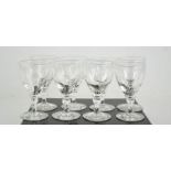 A set of eight 19th century glasses, 9cm high.