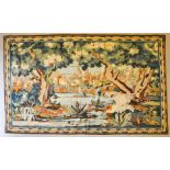 A French verdure tapestry circa 1900, depicting parrot. 197cms x 126cms