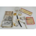 A group of collectibles to include pocket watches, Raymond Weil gold plated watch, Gucci quartz