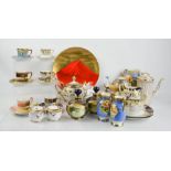 A group of Noritake porcelain, including trinket box.