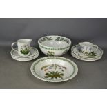 A group of Portmerion Botanical pattern ceramics.