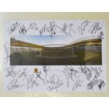 A poster of The Kingston Communications Stadium, Hull, 2009 signed by over twenty four Hull City '