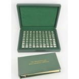 A John Pinches Ltd '100 Greatest Cars Silver Miniature ingot Collection' in original case with