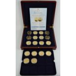 A collection of eighteen 24ct gold layered crowns commemorating British military heroes