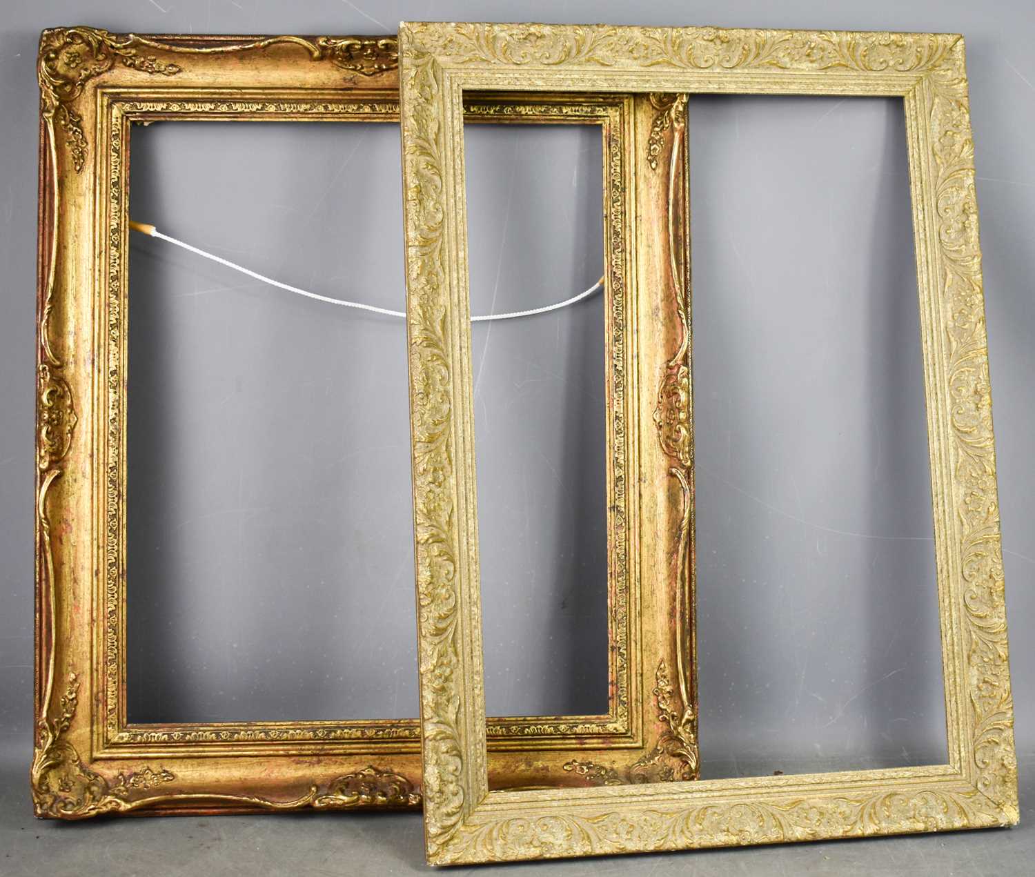 Two antique style frames, 65 by 55cm and 66 by 48cm.