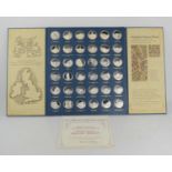 'Betjeman's Bygone Britain' a complete collection of 36 x proof sterling silver medals depicting