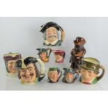 A group of Royal Doulton character jugs to inlcude "Captain Henry Morgan", "An Irish Jig", "Sancho