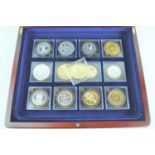 London Mint “The Millionaire collection” of thirteen silver and gold plated coins in presentation