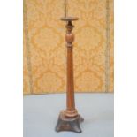 A Victorian mahogany candle stand115cm high