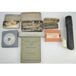 A WWI British army medical officers syringe and case dated 1915, a military marked syringe in case